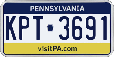 PA license plate KPT3691