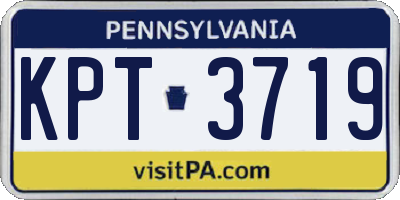 PA license plate KPT3719
