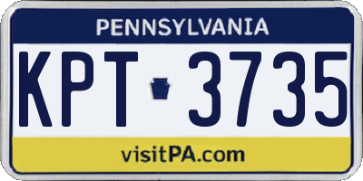 PA license plate KPT3735
