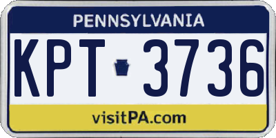 PA license plate KPT3736