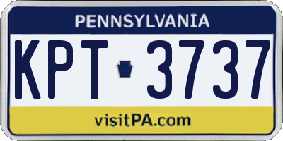 PA license plate KPT3737