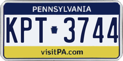 PA license plate KPT3744