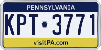 PA license plate KPT3771
