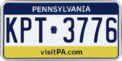 PA license plate KPT3776