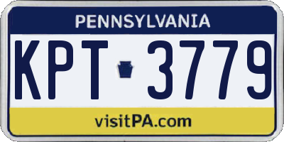PA license plate KPT3779
