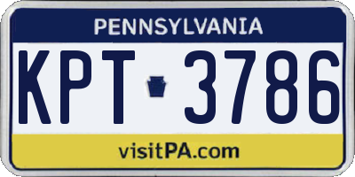PA license plate KPT3786