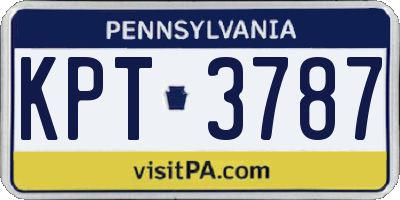 PA license plate KPT3787