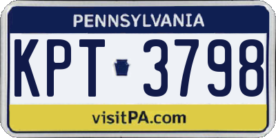 PA license plate KPT3798