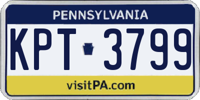 PA license plate KPT3799
