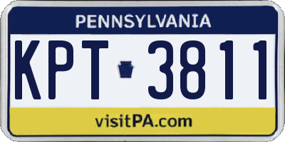 PA license plate KPT3811