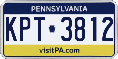 PA license plate KPT3812