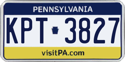 PA license plate KPT3827