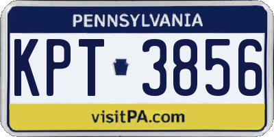 PA license plate KPT3856
