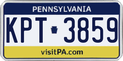 PA license plate KPT3859
