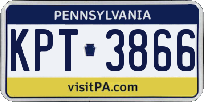 PA license plate KPT3866
