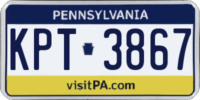 PA license plate KPT3867
