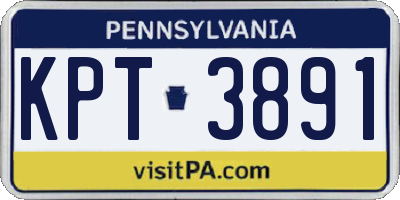 PA license plate KPT3891