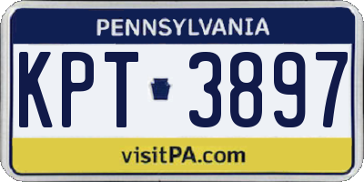 PA license plate KPT3897