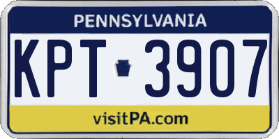 PA license plate KPT3907