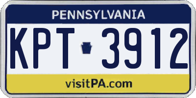 PA license plate KPT3912