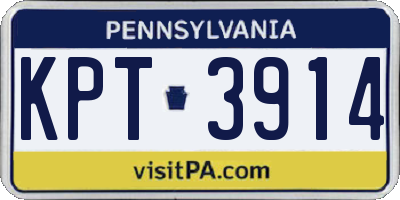 PA license plate KPT3914
