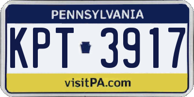 PA license plate KPT3917