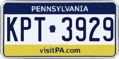 PA license plate KPT3929