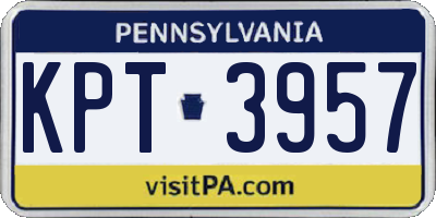 PA license plate KPT3957