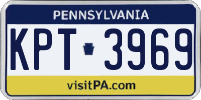 PA license plate KPT3969