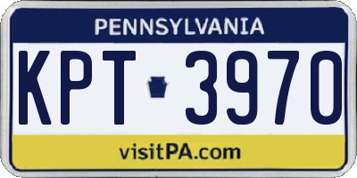PA license plate KPT3970