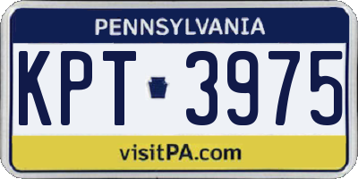 PA license plate KPT3975