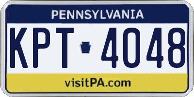 PA license plate KPT4048