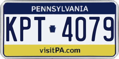 PA license plate KPT4079