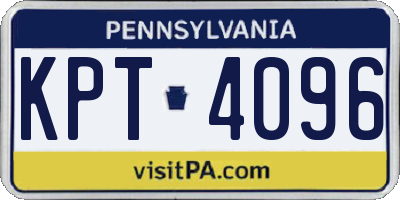 PA license plate KPT4096