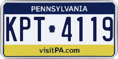 PA license plate KPT4119