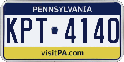 PA license plate KPT4140
