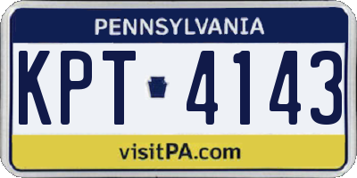 PA license plate KPT4143