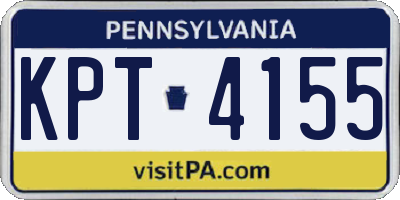 PA license plate KPT4155