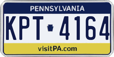 PA license plate KPT4164