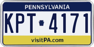 PA license plate KPT4171