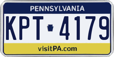 PA license plate KPT4179