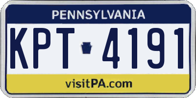 PA license plate KPT4191