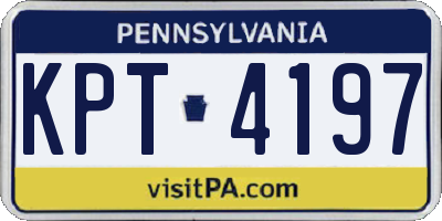 PA license plate KPT4197