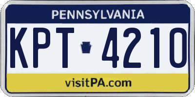 PA license plate KPT4210