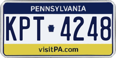 PA license plate KPT4248