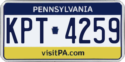 PA license plate KPT4259