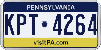PA license plate KPT4264