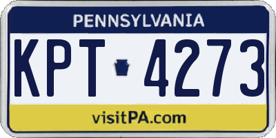 PA license plate KPT4273