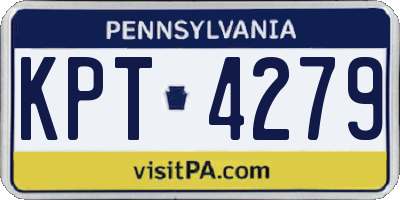 PA license plate KPT4279