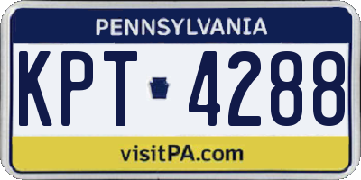 PA license plate KPT4288